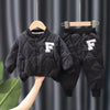S4C Winter Boys Clothing Sets Alphabet Fashion Warm Coat And Pants 2Pcs Boys Suits Birthday Gifts New Kids Clothes
