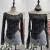 S4C Butterfly neck hanging long sleeved T-shirt top