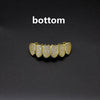 Hip hop braces with copper zircon micro inlaid with real gold Halloween teeth decoration exaggerated hiphopgrills