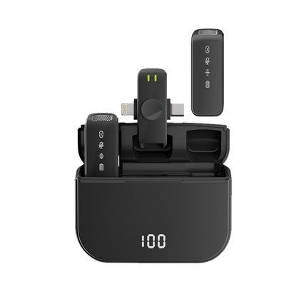 Wireless Lapel Microphone – Compact Noise-Reducing Mic for Outdoor Streaming, Video Calls & Content Creation