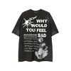 Street Letter Print Loose Heavy Work Short Sleeve T-Shirt Unisex