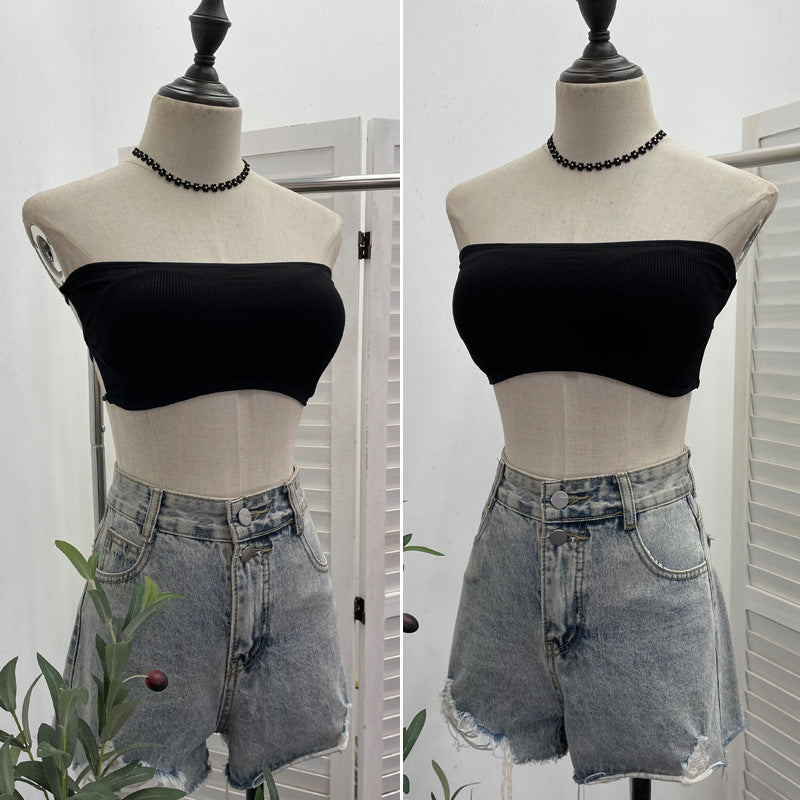 Strapless Tube Vest – Minimalist Streetwear Top for Women