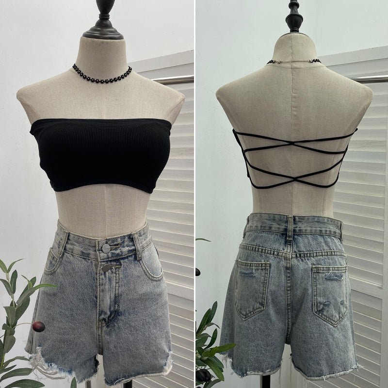 Strapless Tube Vest – Minimalist Streetwear Top for Women