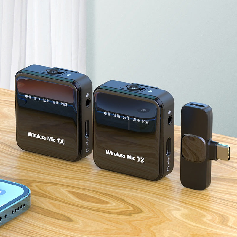 Wireless Lapel Microphone – Compact Noise-Reducing Mic for Outdoor Streaming, Video Calls & Content Creation