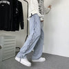 Loose straight tube slimming strap design with wide leg pants