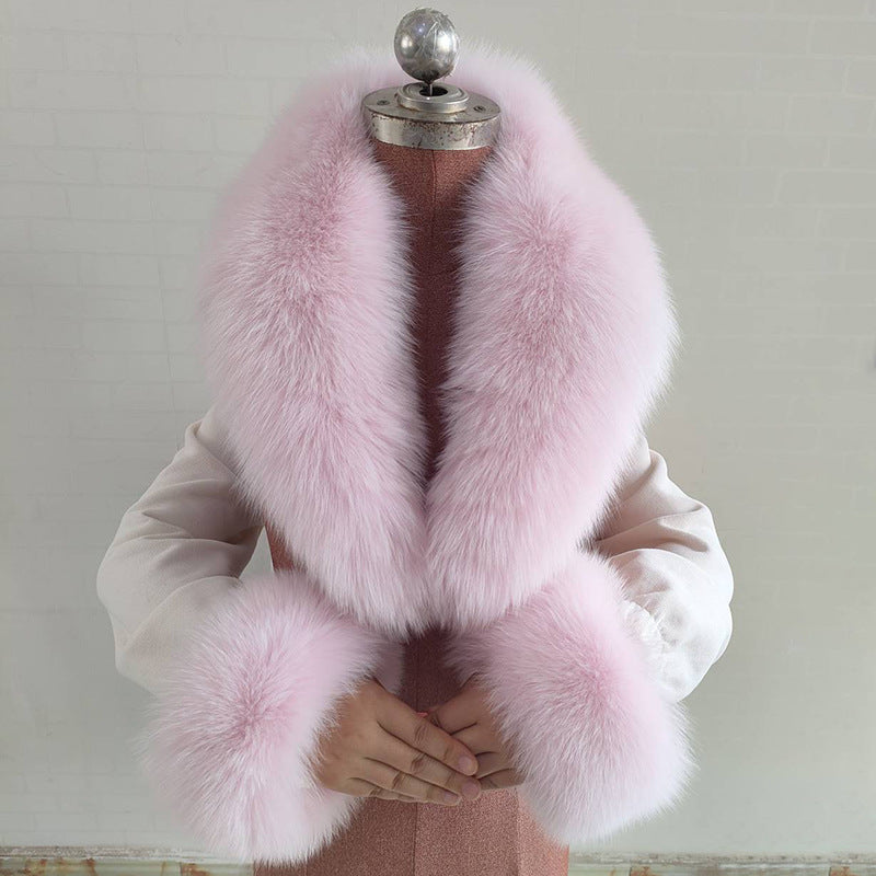 Real Fox Fur Horn Collar