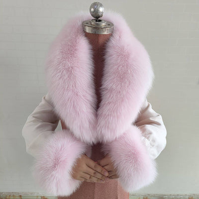 Real Fox Fur Horn Collar Fashion Fur Decorative Collar Jewelry