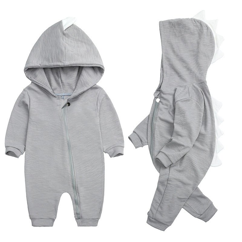 S4C New Baby Dinosaur Hooded Cotton Jumpsuit For Men And Women Baby Long-Sleeved Romper Baby Jumpsuit