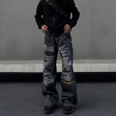 Washed denim jeans for men and women