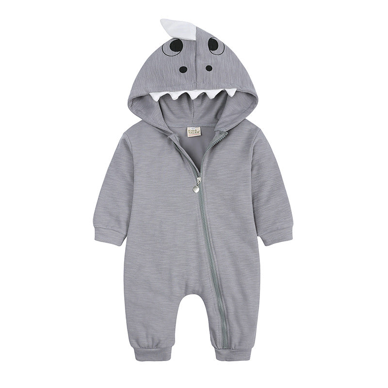 S4C New Baby Dinosaur Hooded Cotton Jumpsuit For Men And Women Baby Long-Sleeved Romper Baby Jumpsuit
