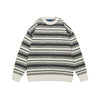College Style Striped Mohair Loose Casual Unisex Sweater