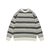 College Style Striped Mohair Loose Casual Unisex Sweater