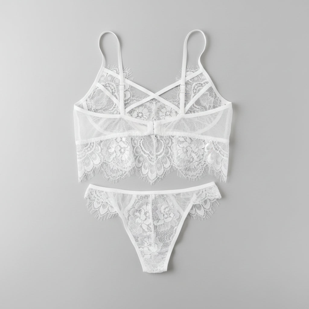 G string  Bra Set white