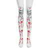 Halloween Black White Long Knee High Socks Costume Masquerade Carnival Cosplay Soft Wind Thigh Stockings Over The Knee