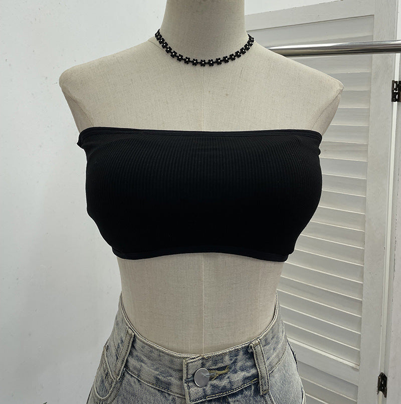 Strapless Tube Vest – Minimalist Streetwear Top for Women