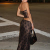 S4C Lace embroidery sexy tie strapless floor length long skirt three piece set for women