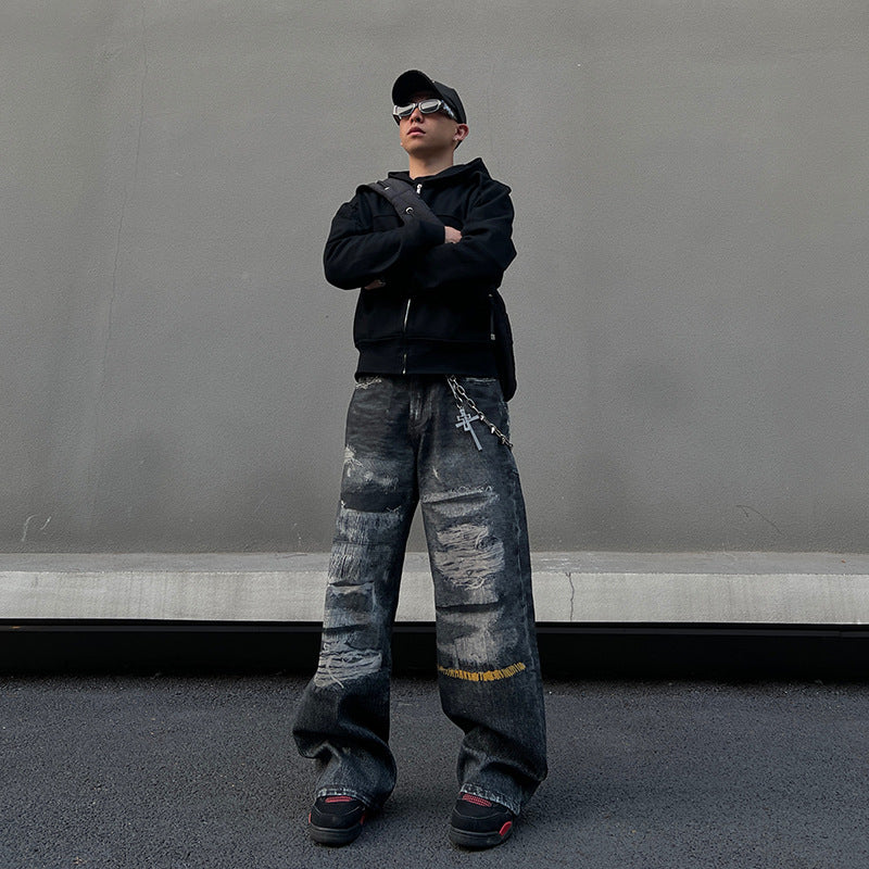 Unisex Washed Denim Jeans – Vintage Cool Meets Everyday Comfort