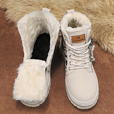 Winter high top Martin boots men's plush workwear trendy boots men's motorcycle boots