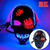 Scar One eyed Pirate Mask with Blood Terror Cold Light Halloween Mask LED Glow Mask