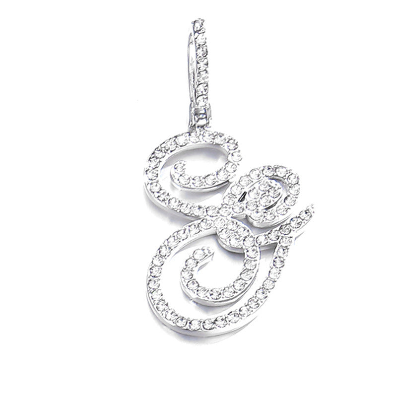 Hip Hop Grass Letter Pendant – Melon Seed Buckle Cuban Chain Accessory