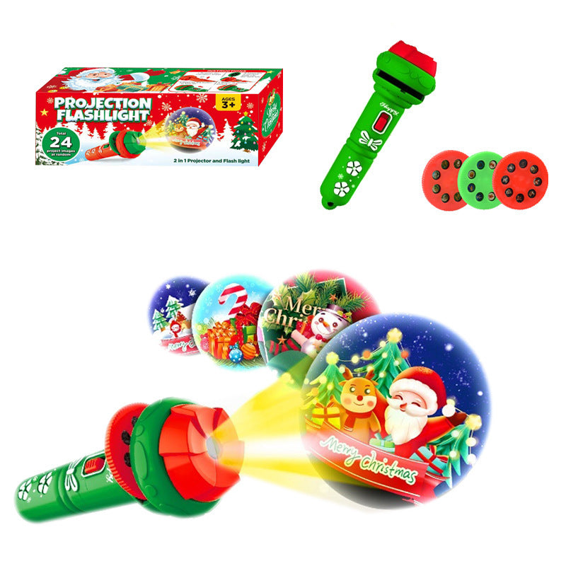 Christmas Projection Flashlight Toy – Luminous Holiday Light for Kids & Festive Fun