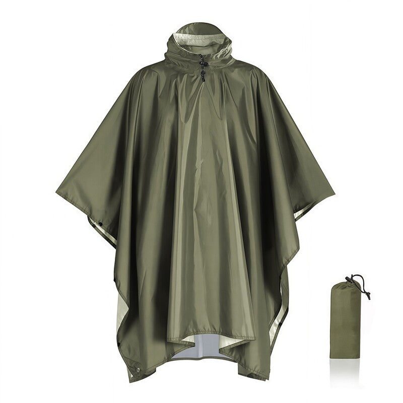Unisex Waterproof Hooded Rain Coat/Poncho – Lightweight Outdoor Shell for Hiking, Fishing & Climbing