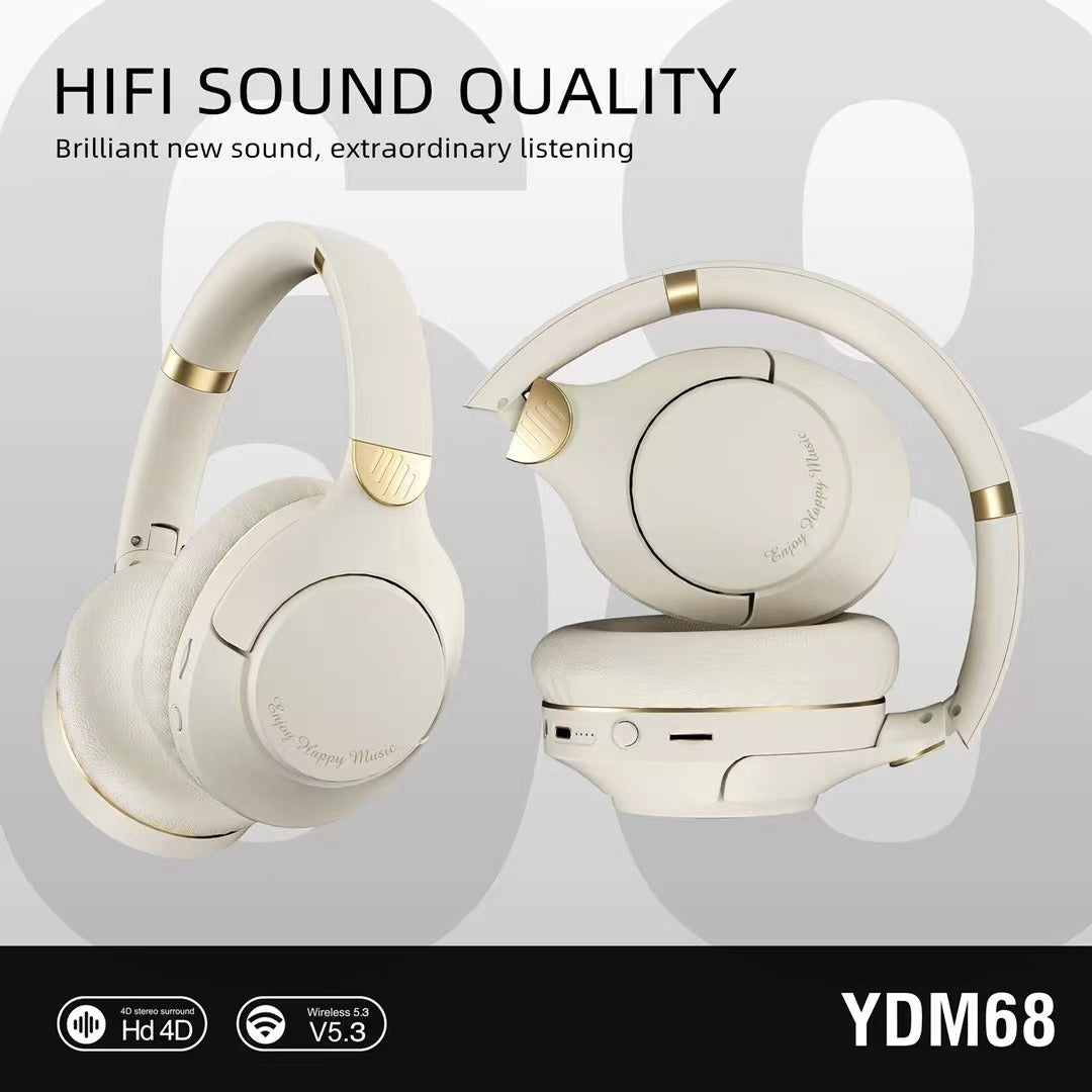 YDM68 Wireless Bluetooth Gaming Headset – Heavy Bass Sound with Built-In Mic