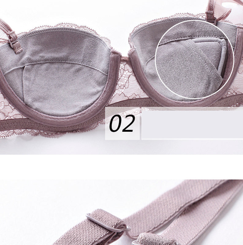 3/4 Cup Push-Up Bra & See-Through Panty Set – Summer Confidence, All-In-One