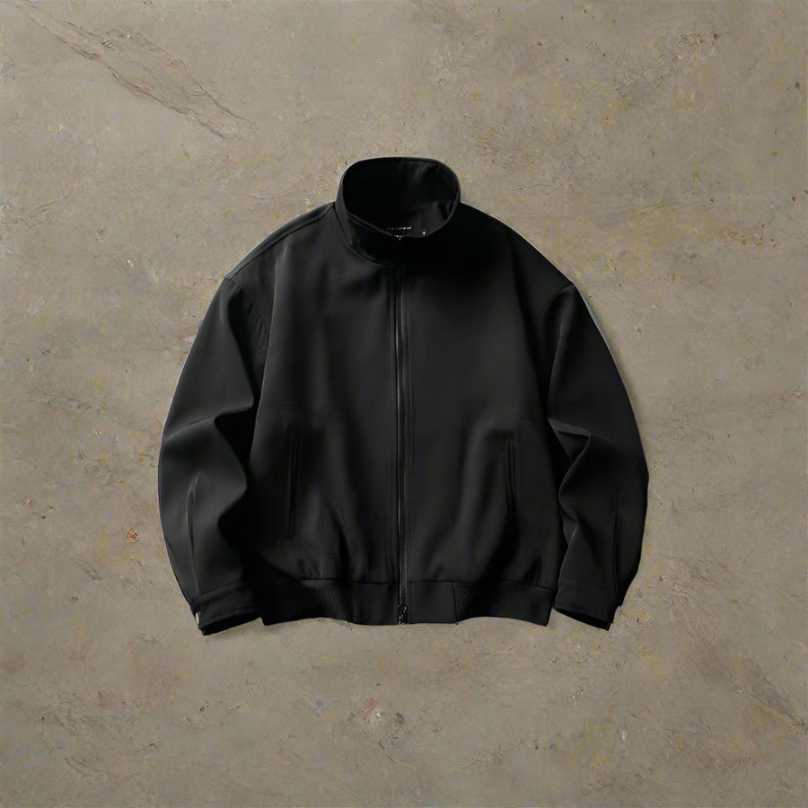 S4C Men’s Loose Fit Zipper Jacket – Stand Collar Streetwear Layer