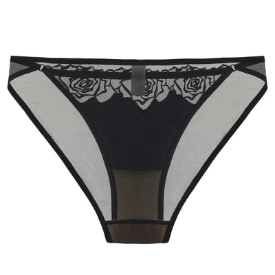 French Vintage Lace Panties – Rose Embroidery Elegance