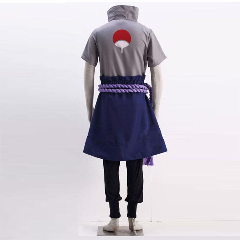 Uchiha Sasuke Cosplay Costume Wig Anime Suit Halloween Comic Clothes Outfit for Adult and Children