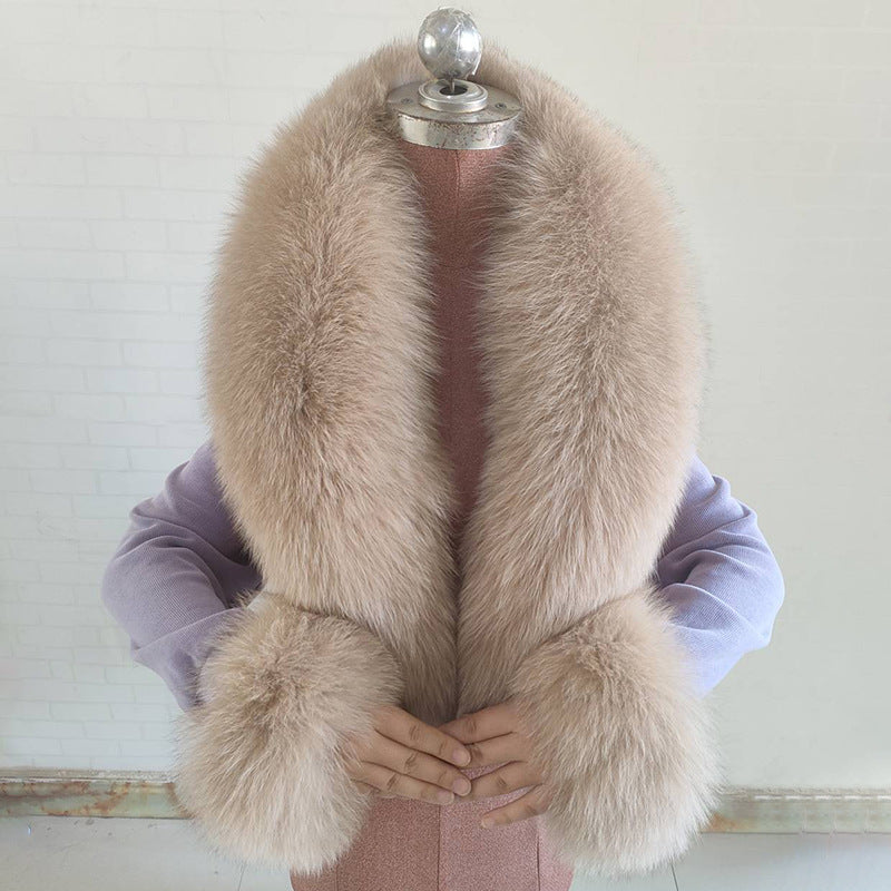 Real Fox Fur Horn Collar