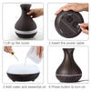 S4C Aroma Essential Oil Diffuser Ultrasonic Air Humidifier with Wood Grain 7 Color Changing LED Lights for Office Home 400ml