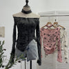 S4C Butterfly neck hanging long sleeved T-shirt top
