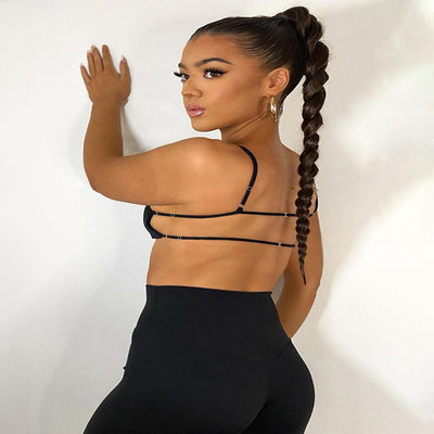Women's Fitted Crop Top Solid Color Strapless Tube Top