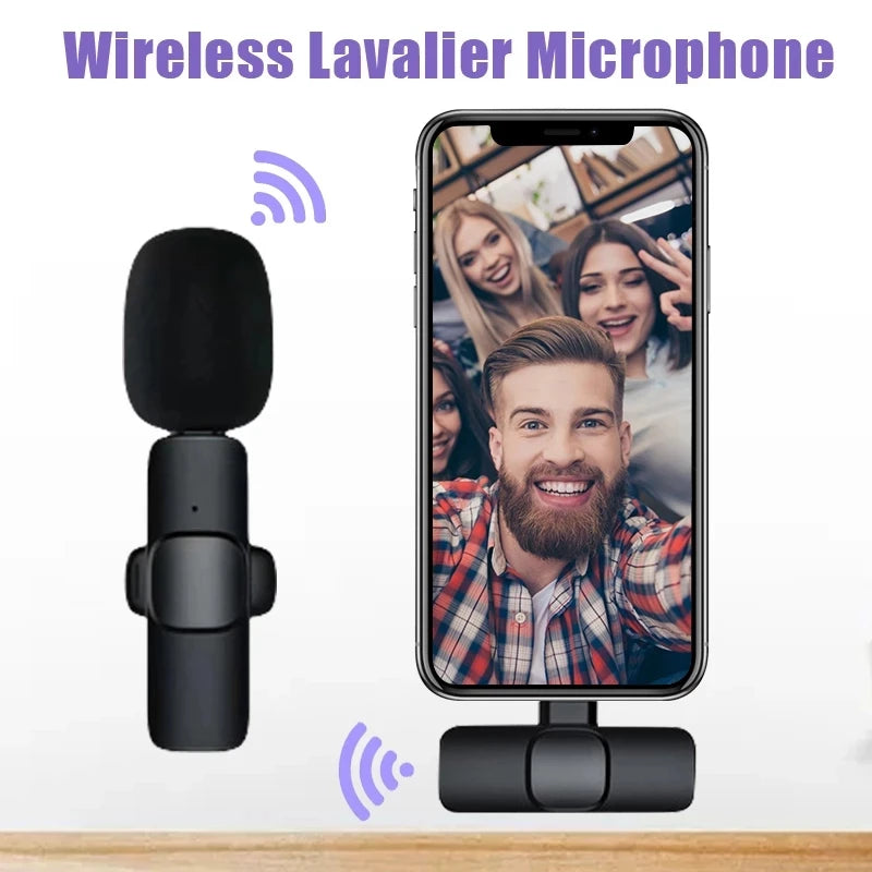 Bluetooth Mini Lavalier Microphone – Wireless USB Lapel Mic for Phone & PC