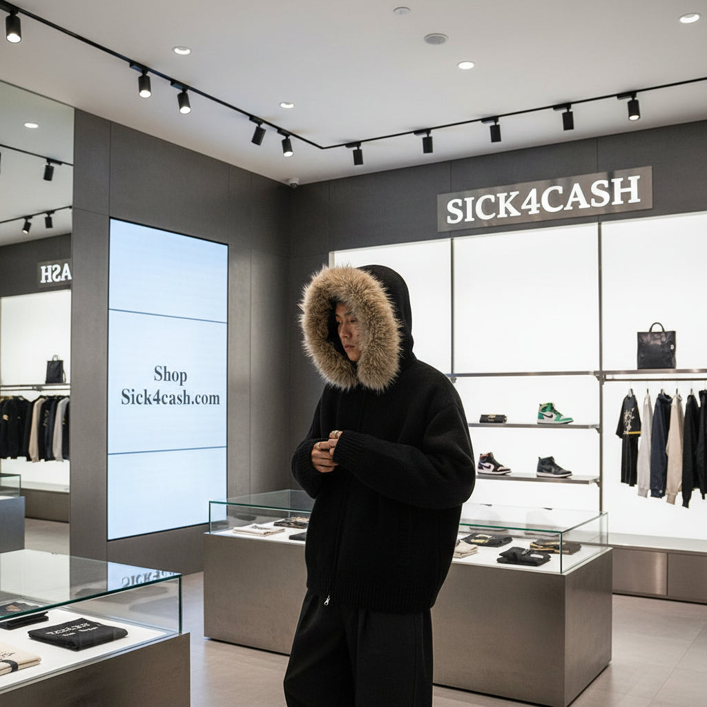 Black bomber jacket with fur around the hood warm