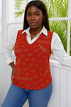 Women's Long Sleeve Button Knit Vest