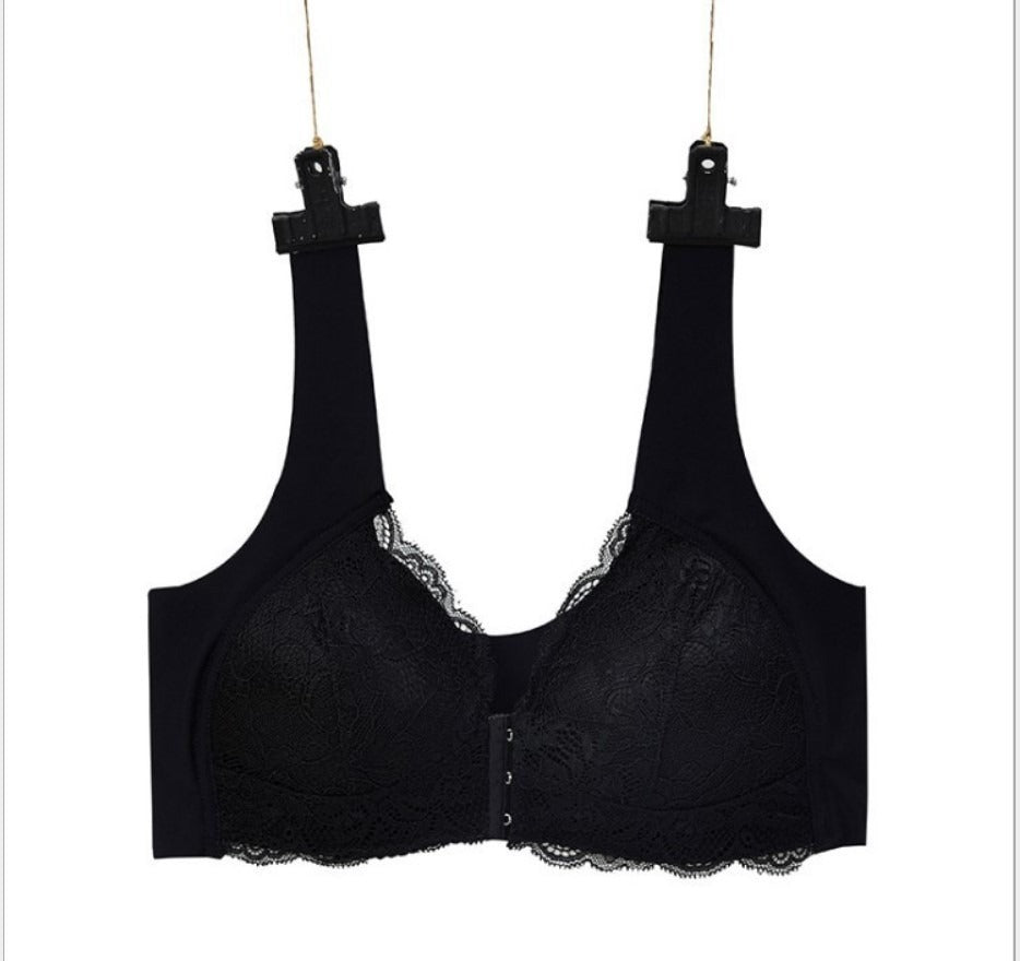 Women Front Buckle Lace Bra