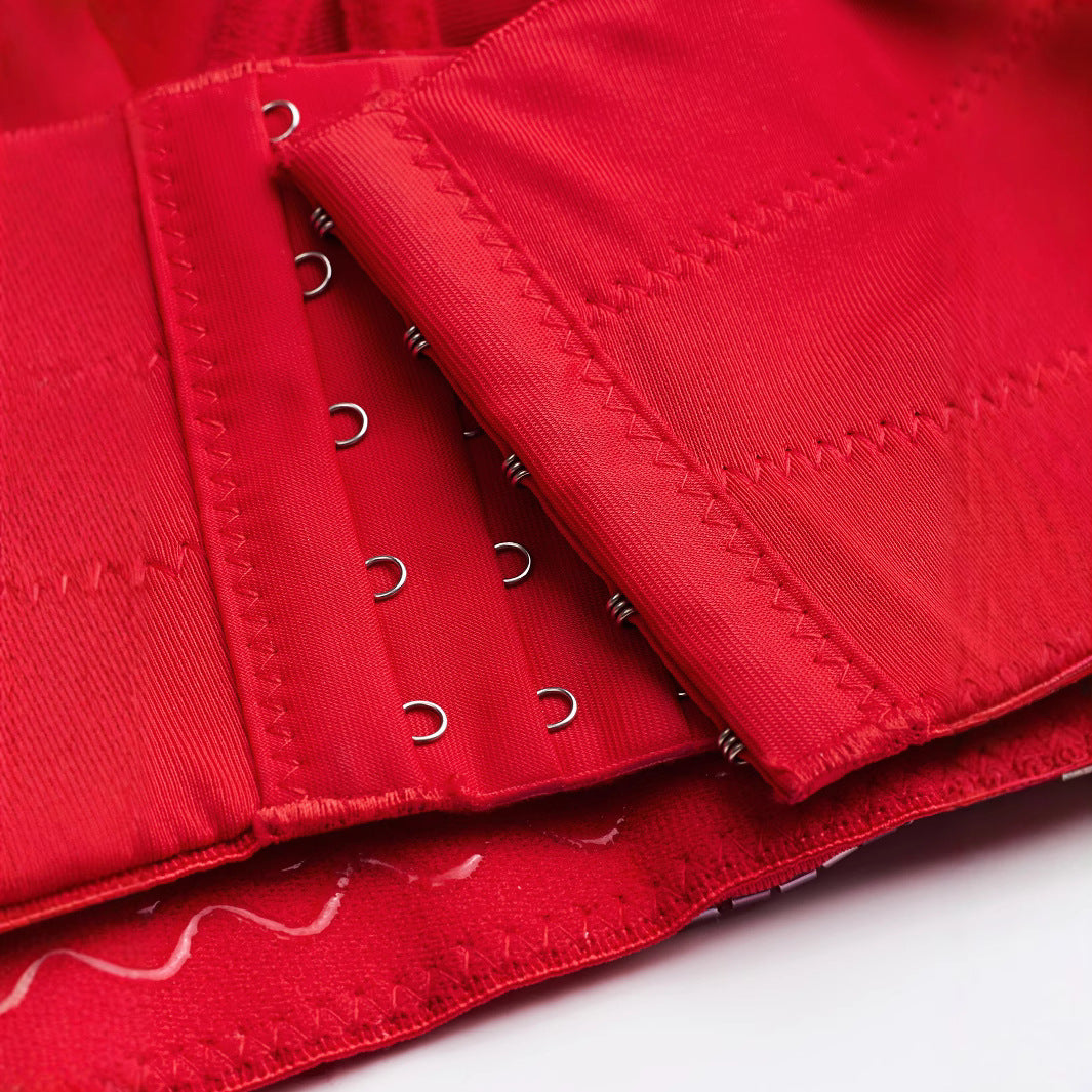 Red Sequin Bone-Strapped Camisole