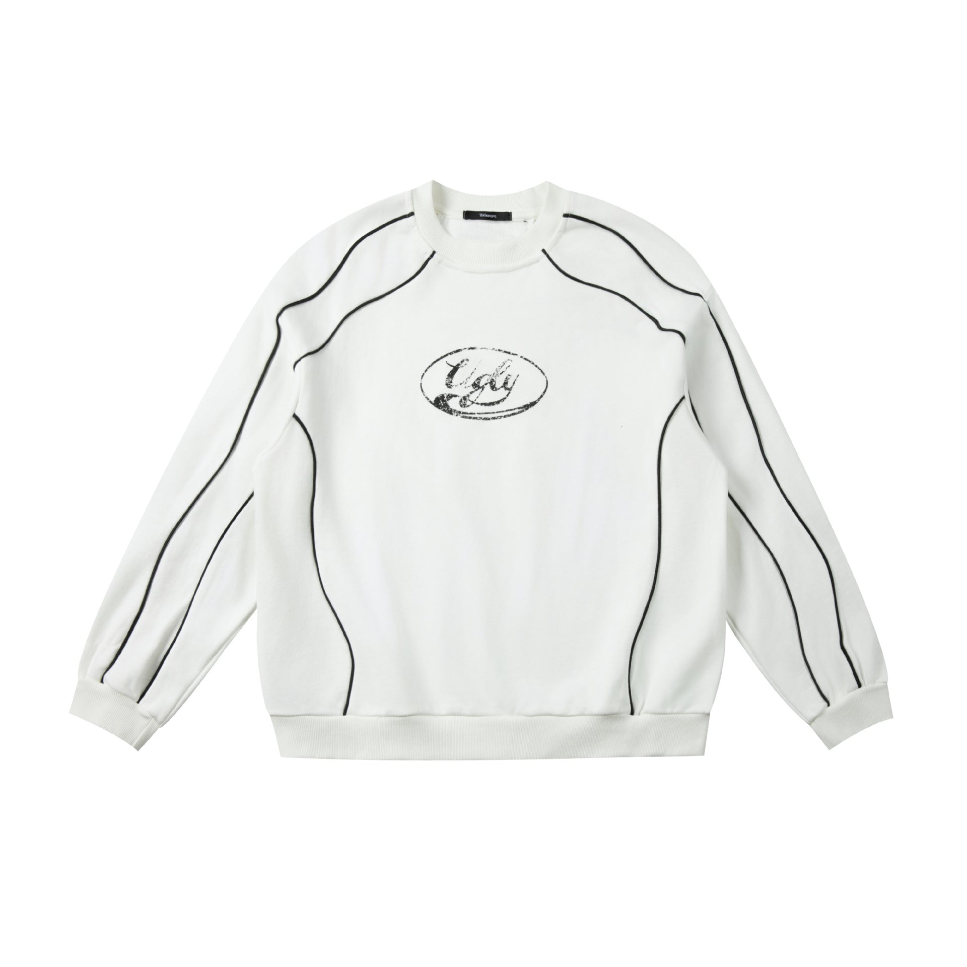 Embroidered Distressed Sweatshirt