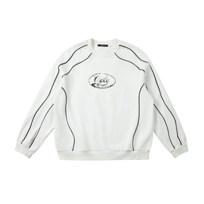 Embroidered Distressed Sweatshirt