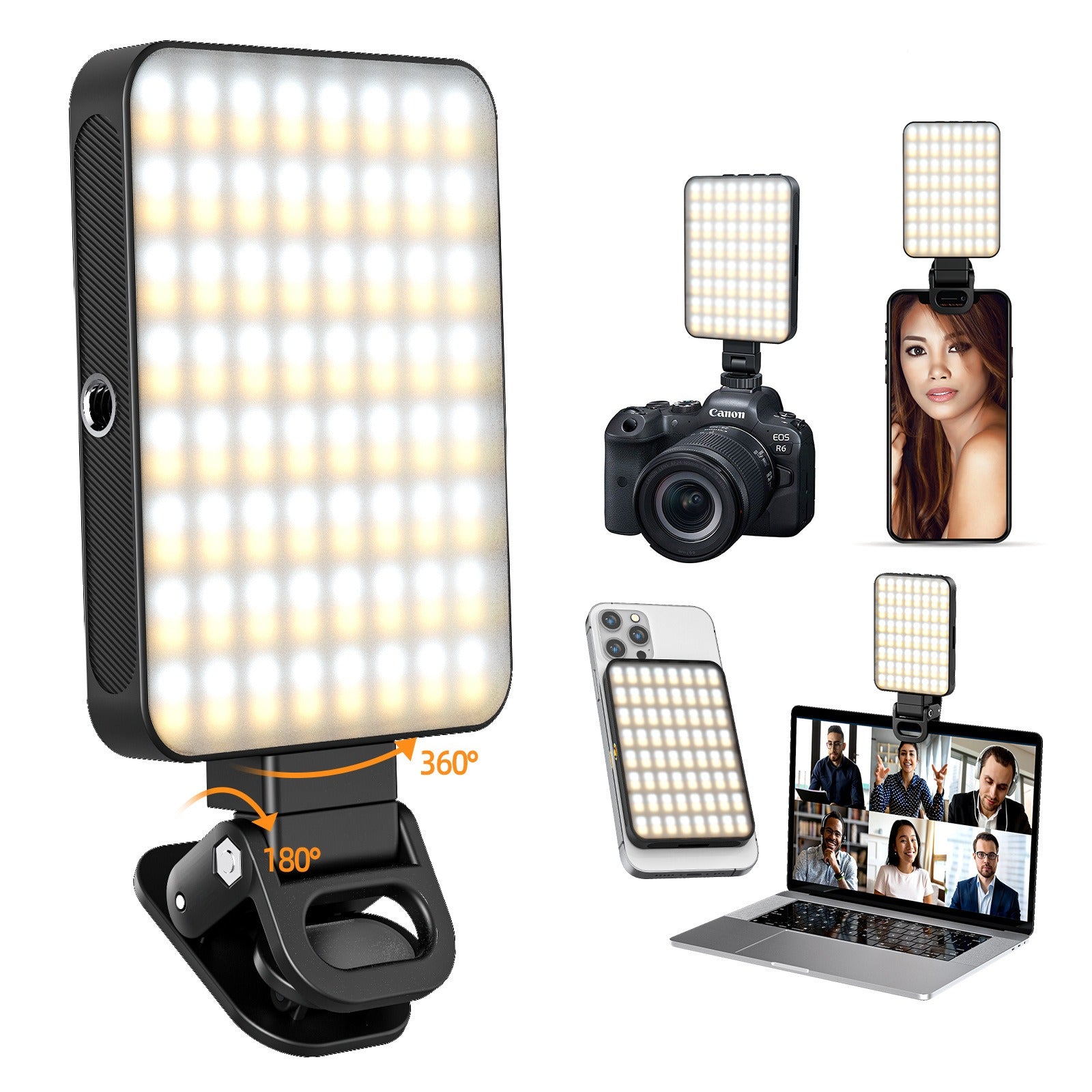 Magnetic LED Fill Light – Pocket-Sized Lighting for Video Calls, Photography & Live Broadcasts