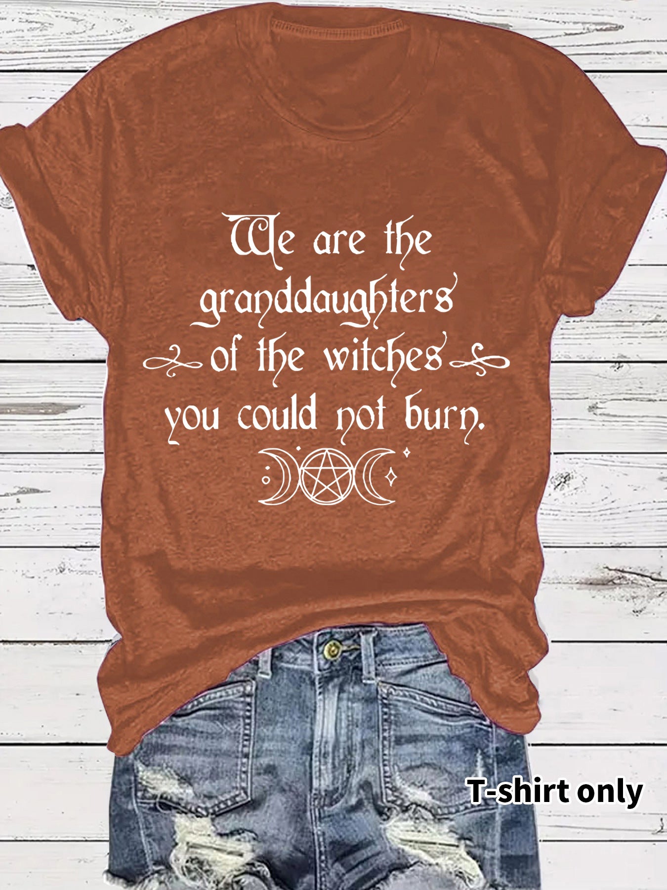 Moon Letter Printed T-Shirt