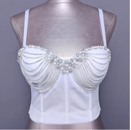 Women Backless  Rhinestones Bra Dazzle Without Limits