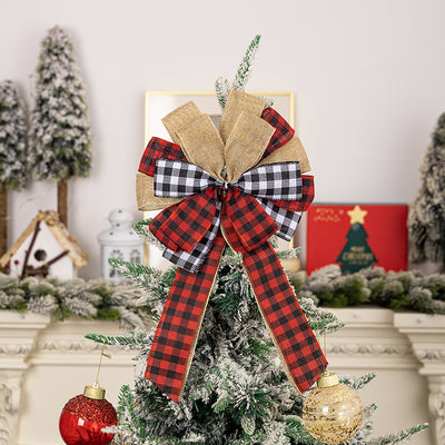 Christmas decorations, Christmas bows, Christmas wreaths, Christmas tree pendants, gift boxes, checkered ribbons, etc