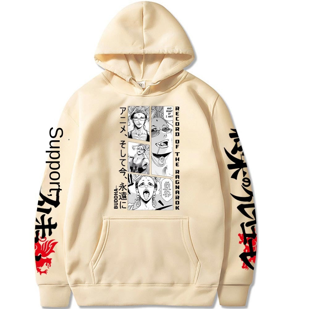 Record of Ragnarok Hoodie – Anime Graphic Pullover with Bold Print & Streetwear Fit