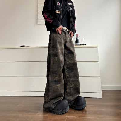 Men’s Retro Vintage Workwear Camouflage Pants – Rugged Style Meets Timeless Utility