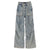 Men's Retro Pleated Washed Denim Jeans – Vintage Streetwear Revival