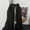Velvet Casual Trousers for Women High Waist Drawstring Cuffed Harem Long Pants